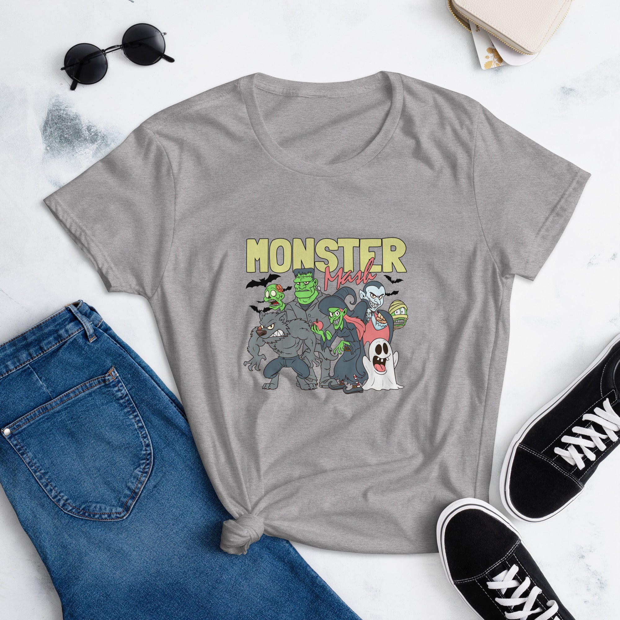 Monster Mash Halloween T Shirt For Women