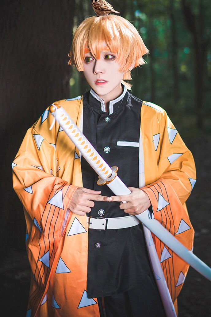 Zenitsu Agatsuma Cosplay Costume - Demon Slayer Kimetsu no Yaiba